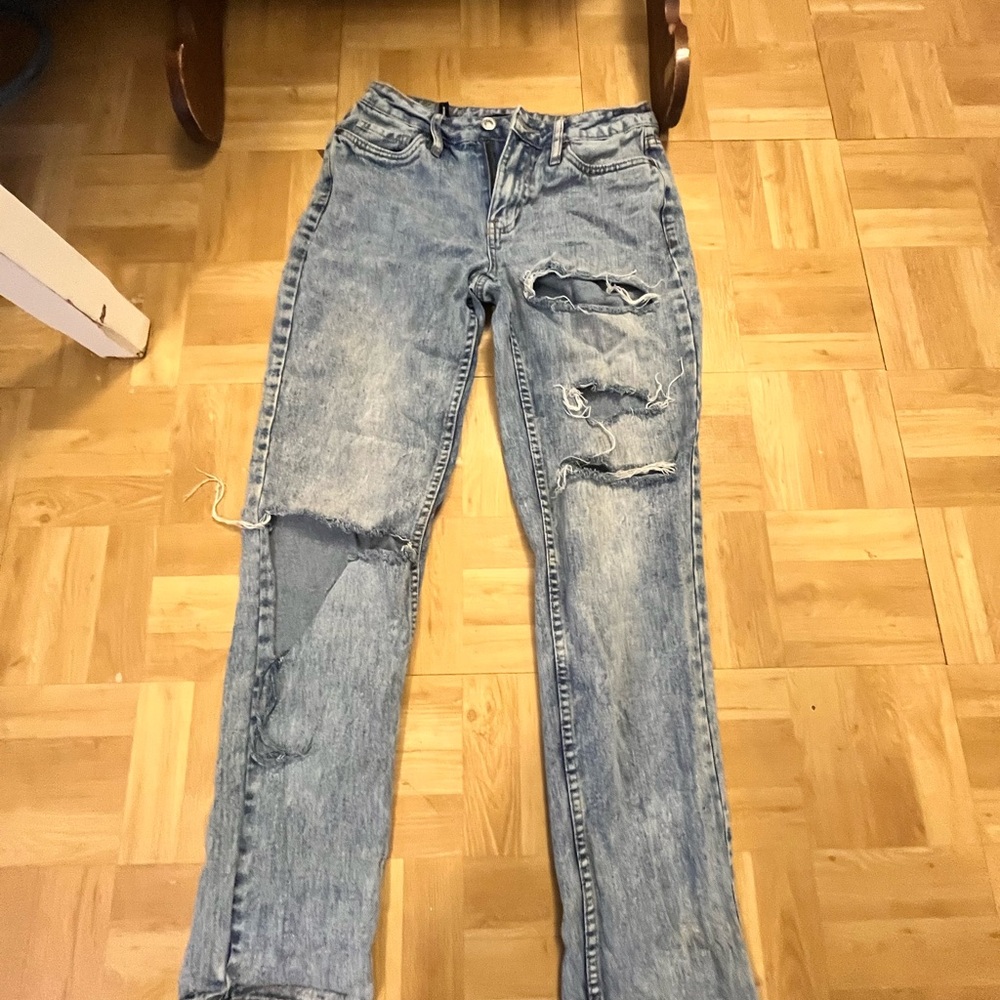 Distressed Blue Women's Jeans